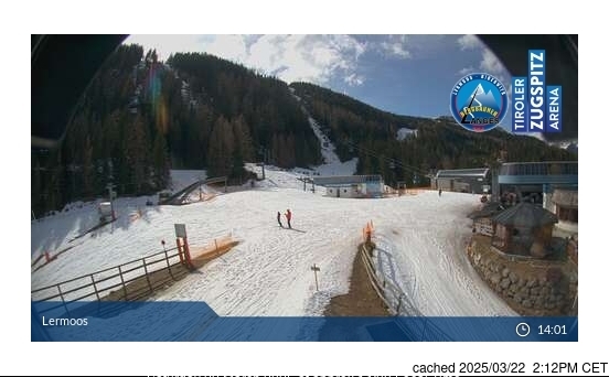 Lermoos Webcam Showing Current Snow Conditions