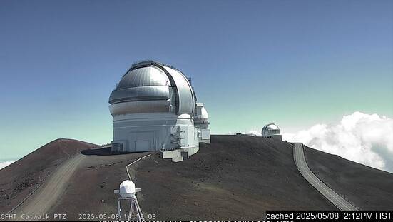 Mauna Kea webcam às 14h de ontem