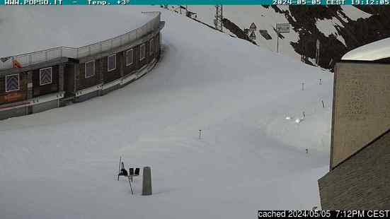 Passo Dello Stelvio Stilfserjochの雪を表すウェブカメラのライブ映像