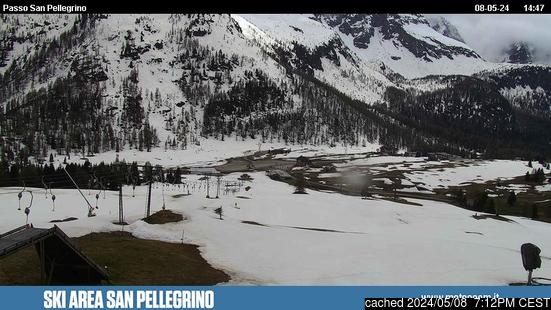 Live snöwebbkamera för Passo San Pellegrino 