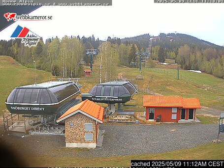 Romme Alpin webbkamera vid lunchtid idag
