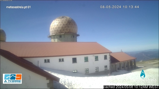 Serra da Estrelaの雪を表すウェブカメラのライブ映像