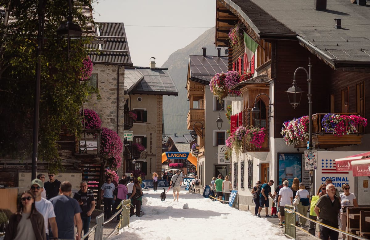 Italian Village Brings Summer Snow to Its Centre