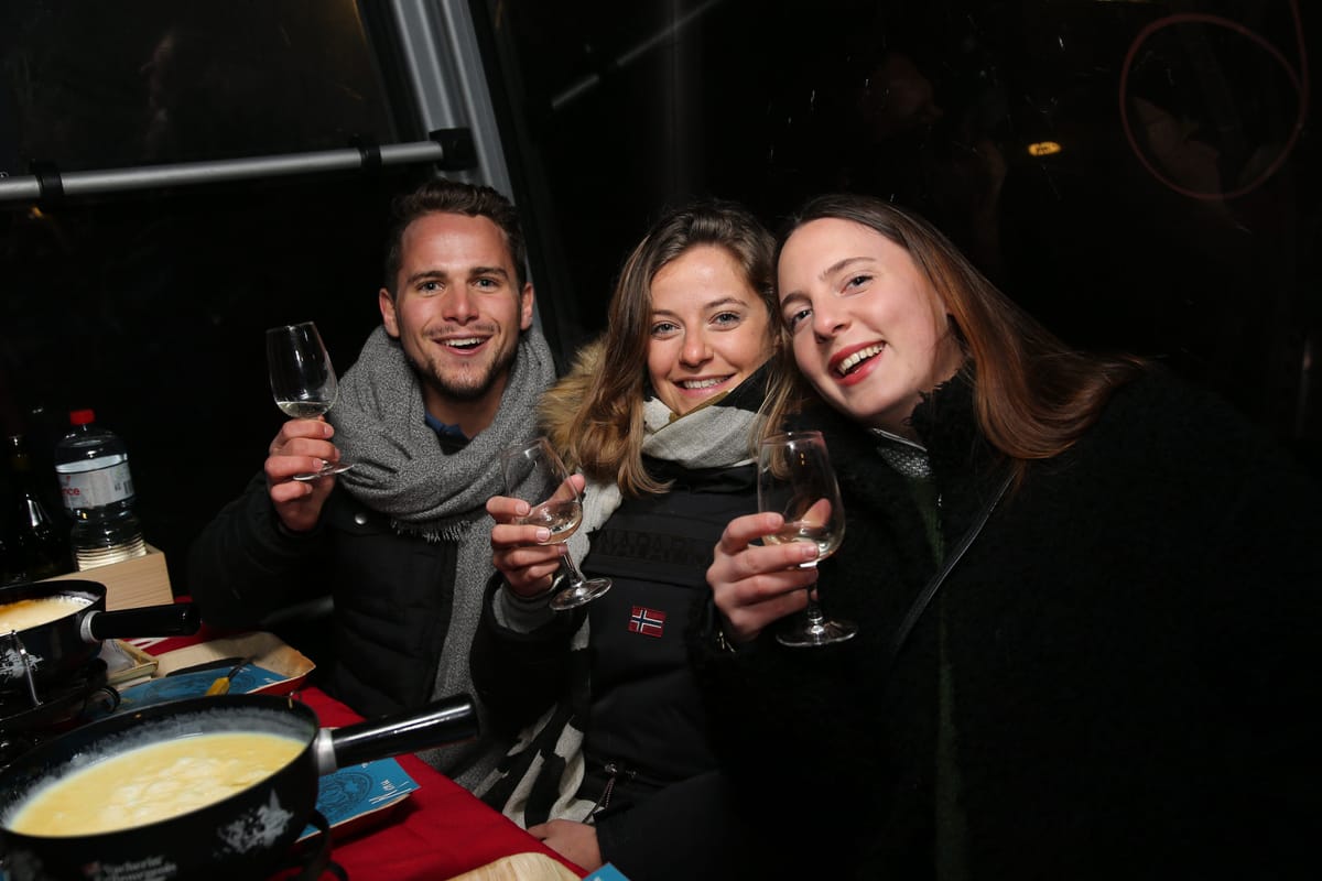 Swiss Company Offers a Fondue in a Gondola Cabin