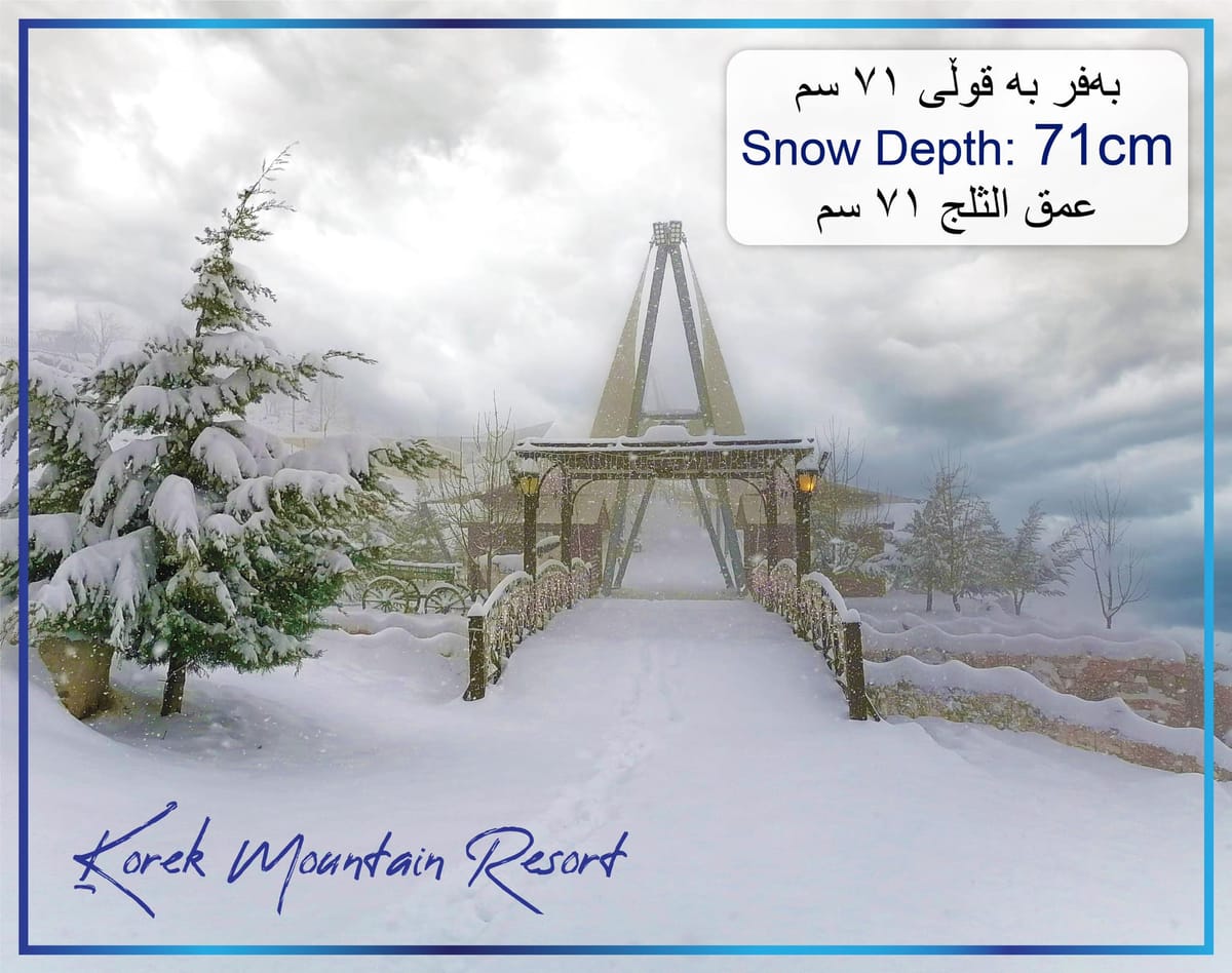 Iraqi Ski Area Reports 71cm Snow Depth