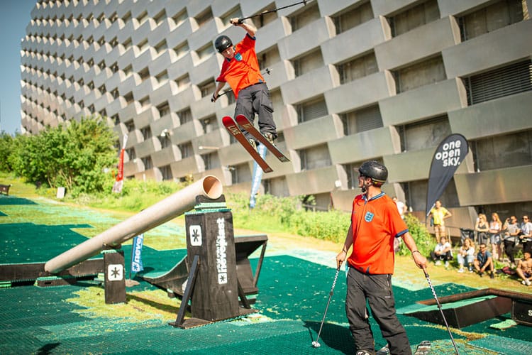 Skiers Battle It Out in Summer Contest on Denmark’s Dry Ski Slope Power Plant