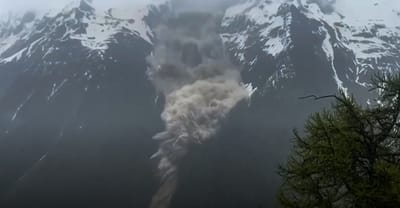 Swiss village left almost completely in ruins after glacier collapse