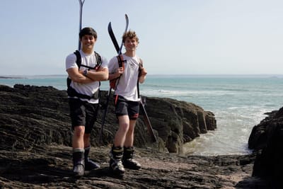 Fundraisers Walking From London To Highest Ski Resort in the Alps in Ski Boots