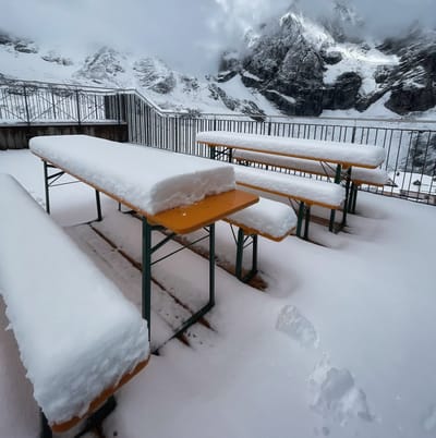 Snow Falling Simultaneously On Northern & Southern Hemisphere Ski Slopes