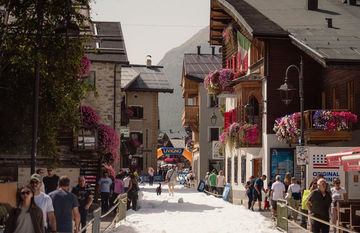 Italian Village Brings Summer Snow to Its Centre