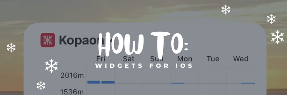 App Update: Snow Widgets for your phone's home screen