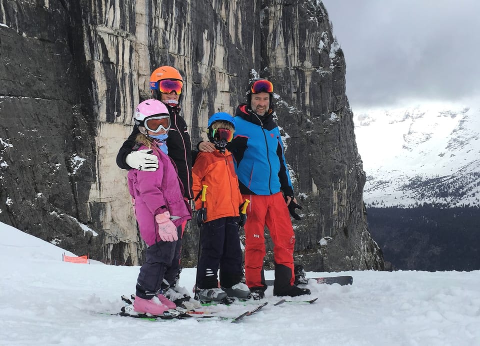 Family winter ski adventure in Slovenia