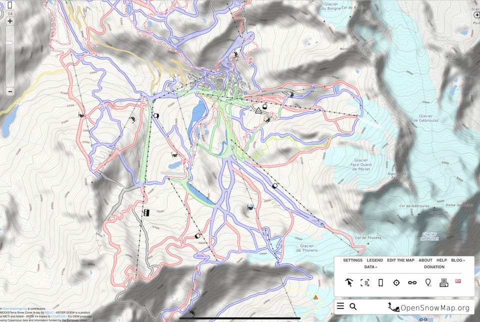 The Ski Map of the World