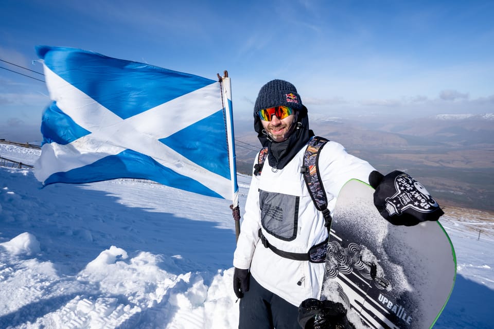 Billy Morgan Splitboarding in the Scottish Highlands