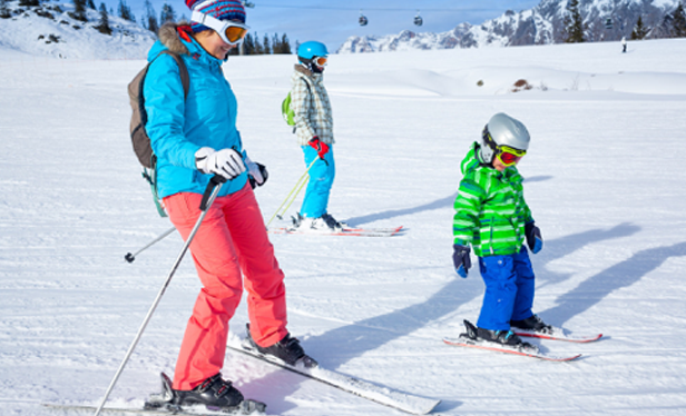 Skiiers at Zell am See